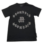 JOHN RICHMOND t-shirt girocollo tinta unita con brillantini Nero per Bambina RGA25065TS NERO JOHN RICHMOND