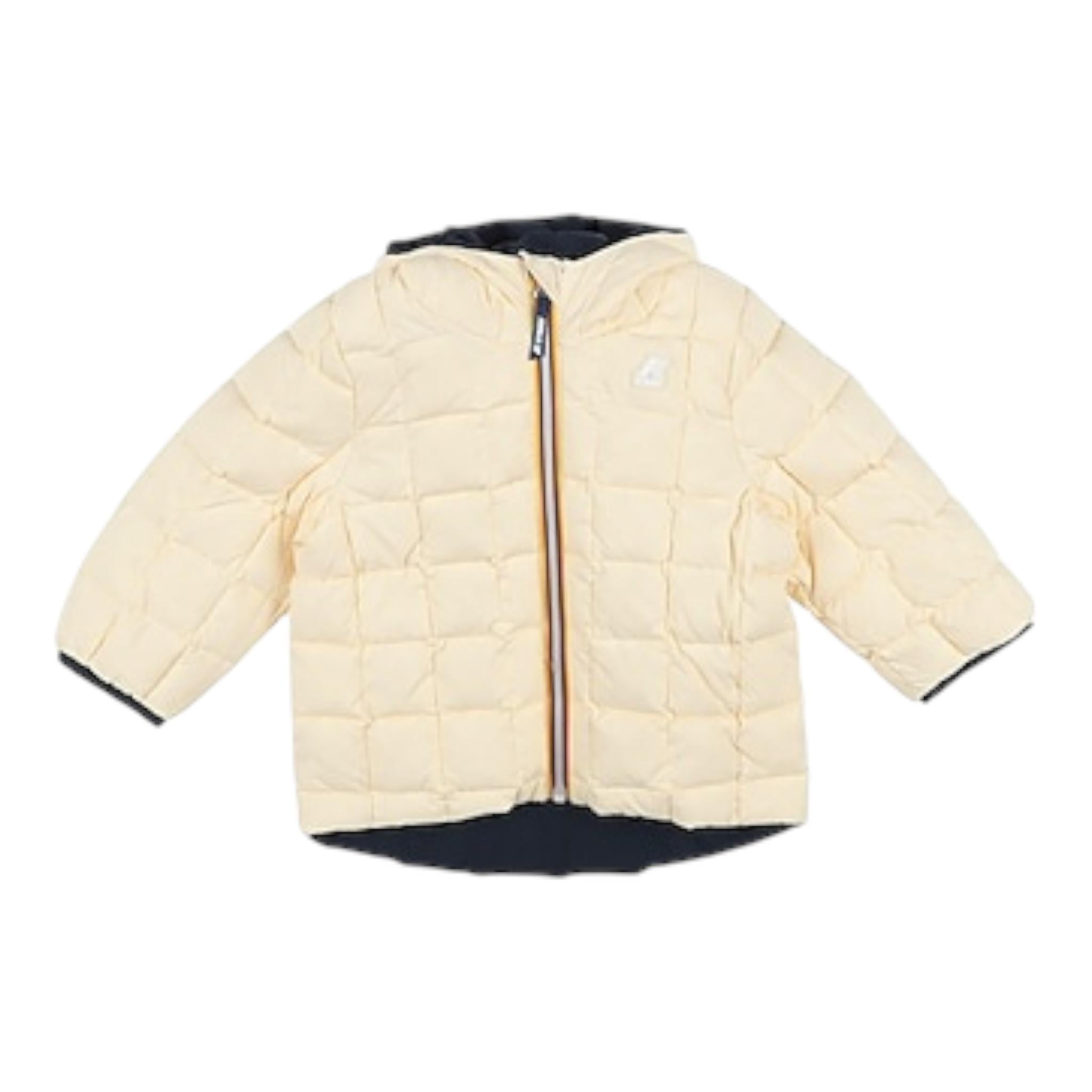 K-WAY giubbino reversibile con zip e cappucciobicolore Blu/beige per Neonato K7132PWM BLU/BEIGE K-WAY