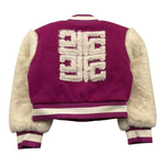 JANICE giubbino modello college con maniche in contrasto Viola per Bambina JN575BX VIOLA JANICE