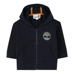 TIMBERLAND felpa con zip e cappuccio tinta unita Blu per Neonato T60262 BLU TIMBERLAND