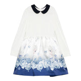 MONNALISA abito bicolore con stampa frozen Bianco per Bambina 11D926NP BIANCO MONNALISA