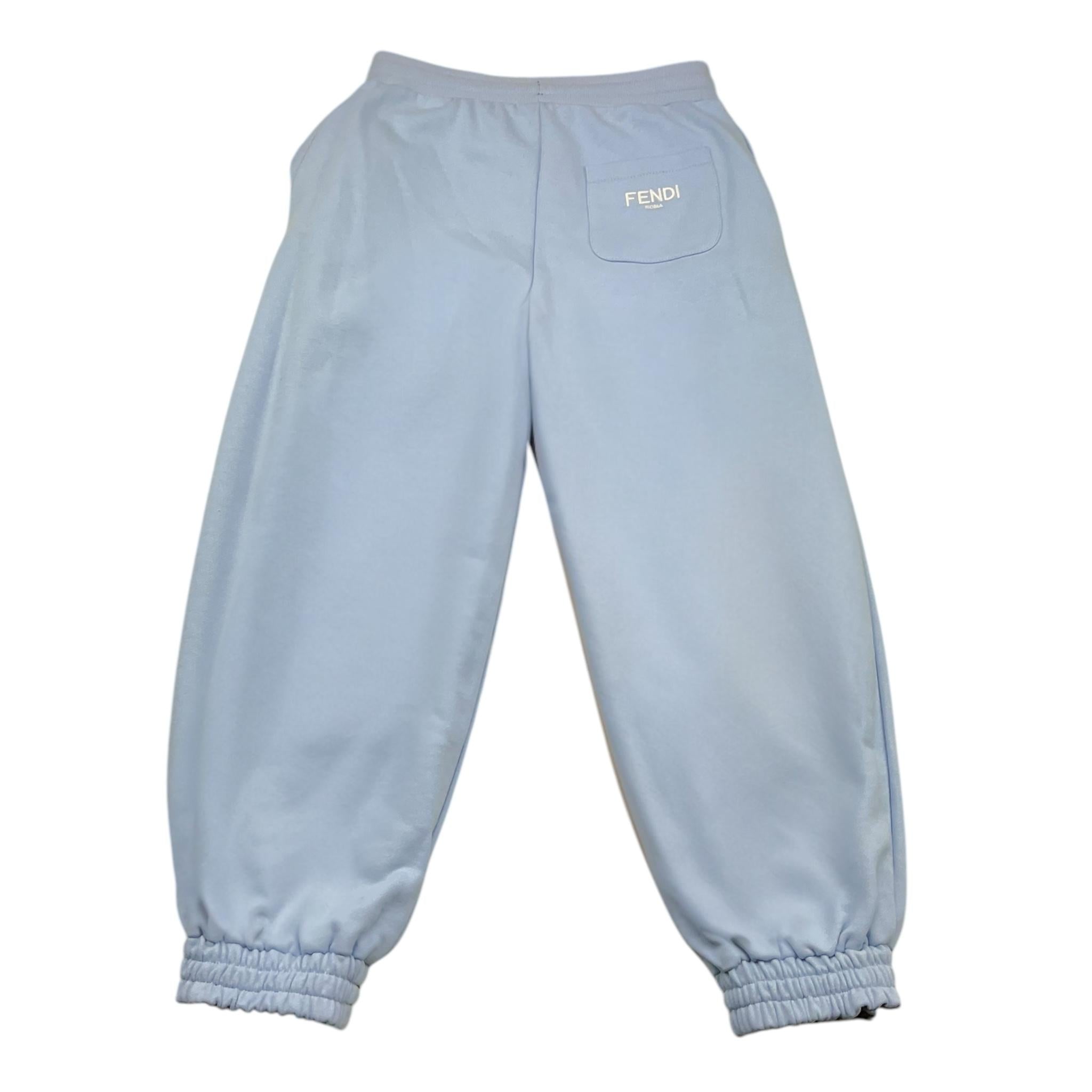 FENDI pantalone tuta reversibile bicolore Marrone/azzurro per Bambina JF065 MARRONE/AZZURRO FENDI