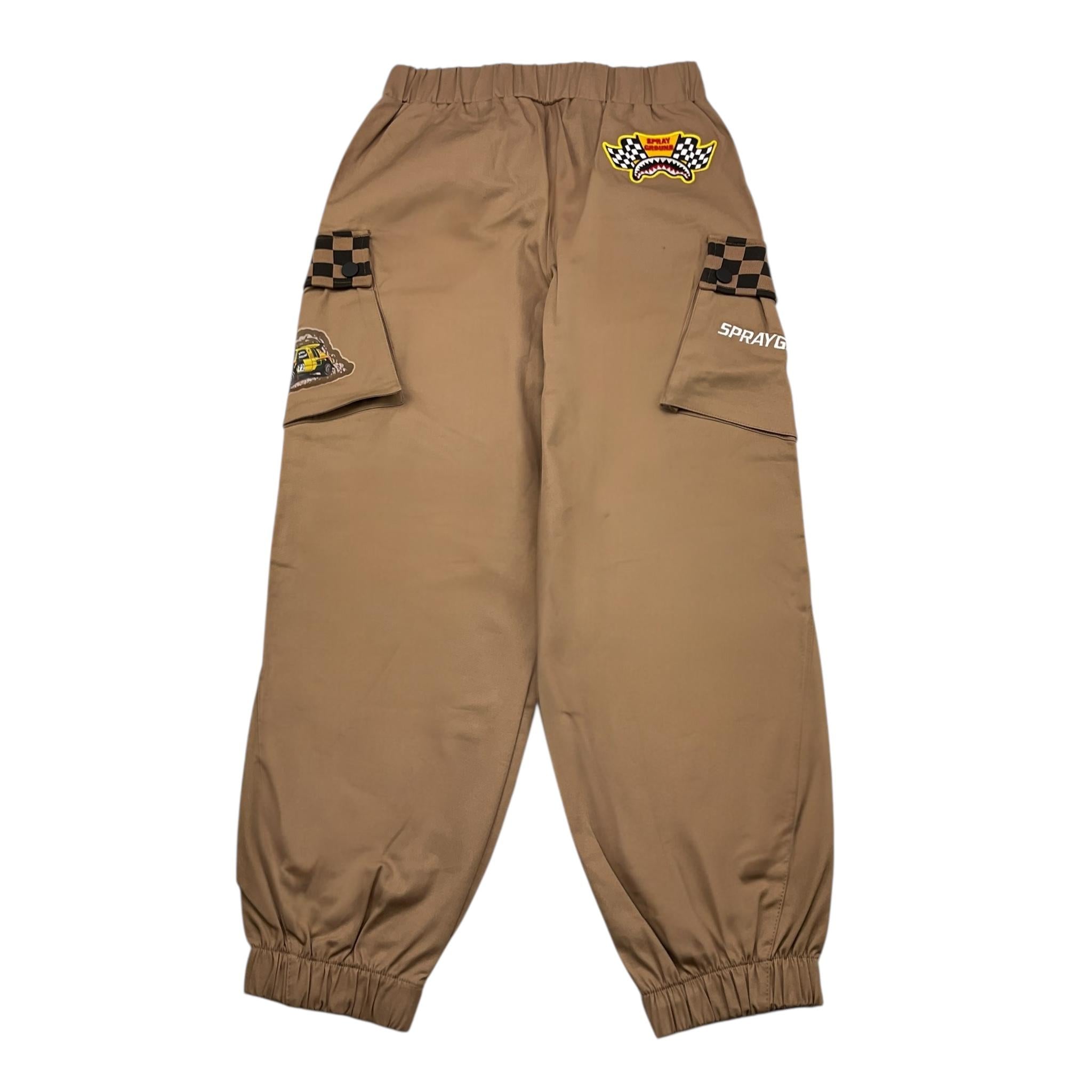 SPRAYGROUND pantalone tinta unita con stampa e elastico in vita Marrone per Bambino SPY1057 MARRONE SPRAYGROUND