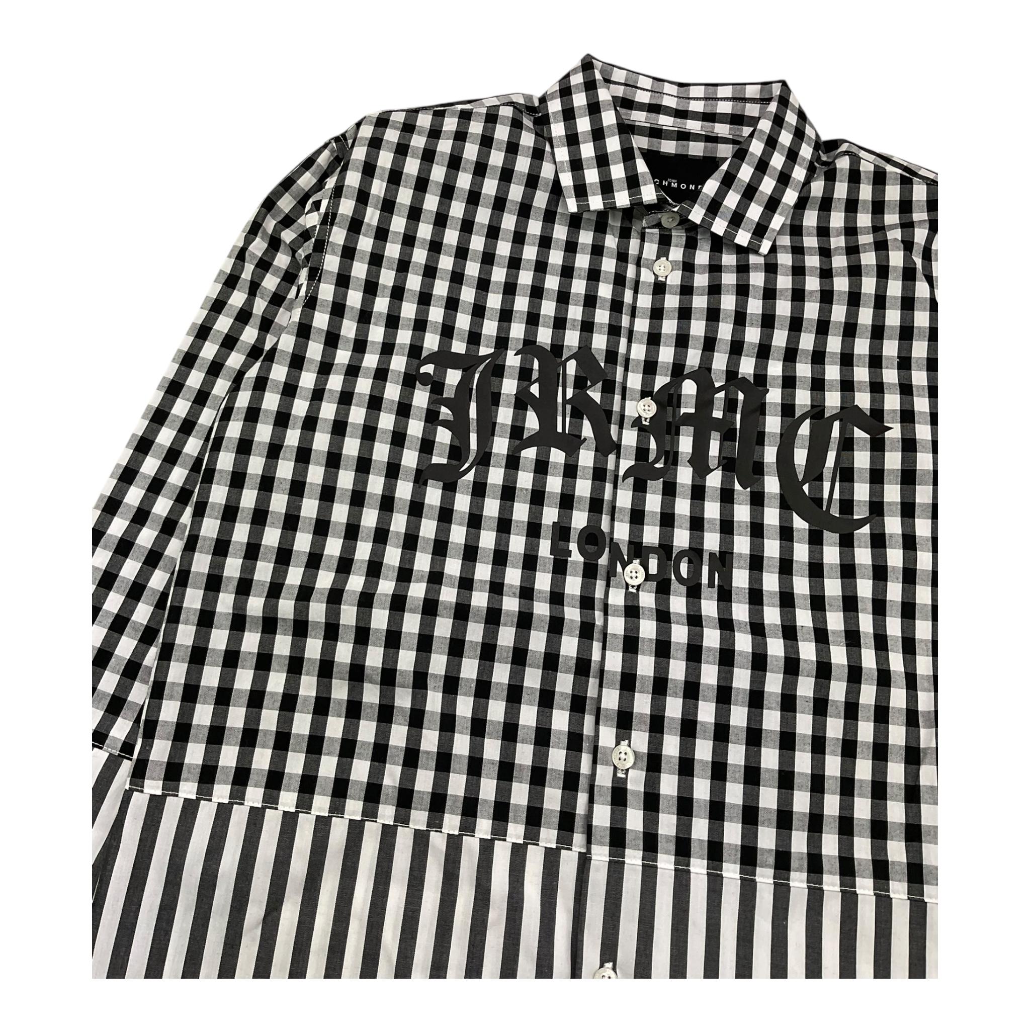 JOHN RICHMOND camicia manica lunga fantasia quadri Bianco/nero per Bambino RBA25033CA BIANCO/NERO JOHN RICHMOND