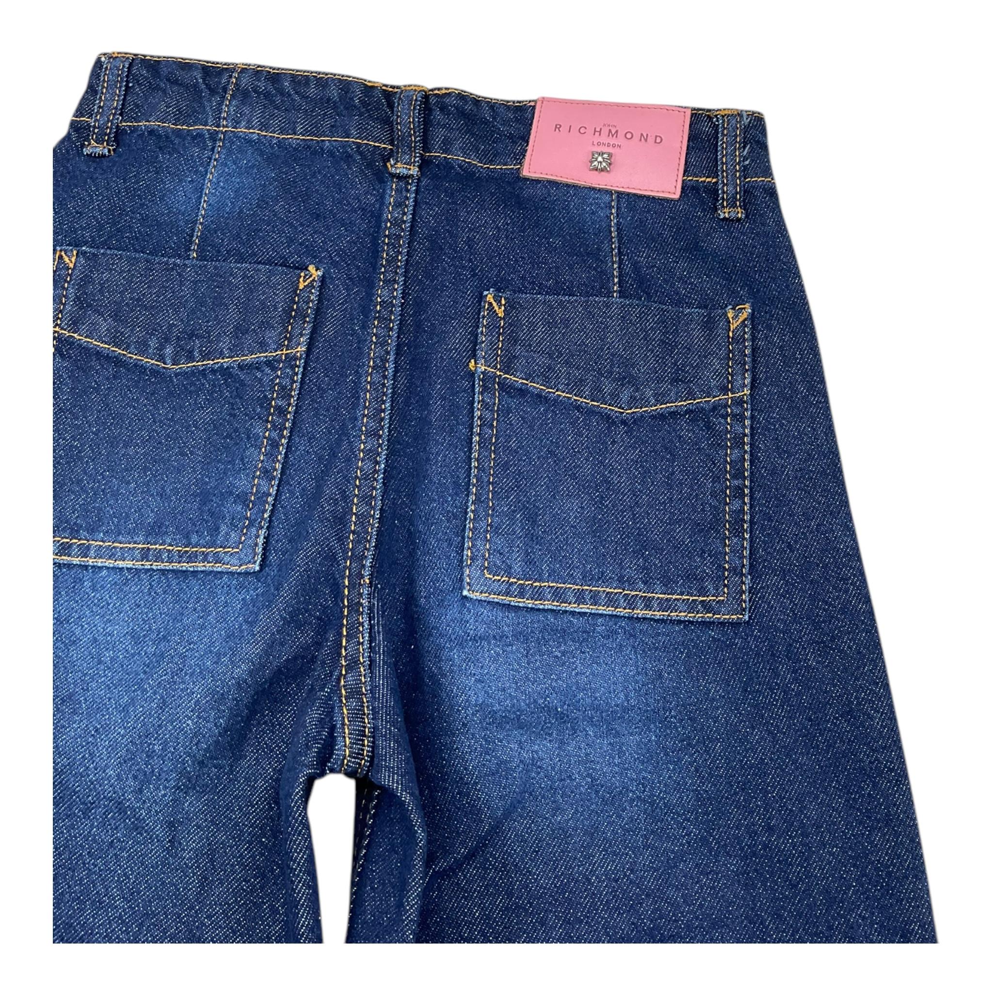 JOHN RICHMOND jeans tinta unita modello palazzo Blu per Bambina RGA25023JE BLU JOHN RICHMOND