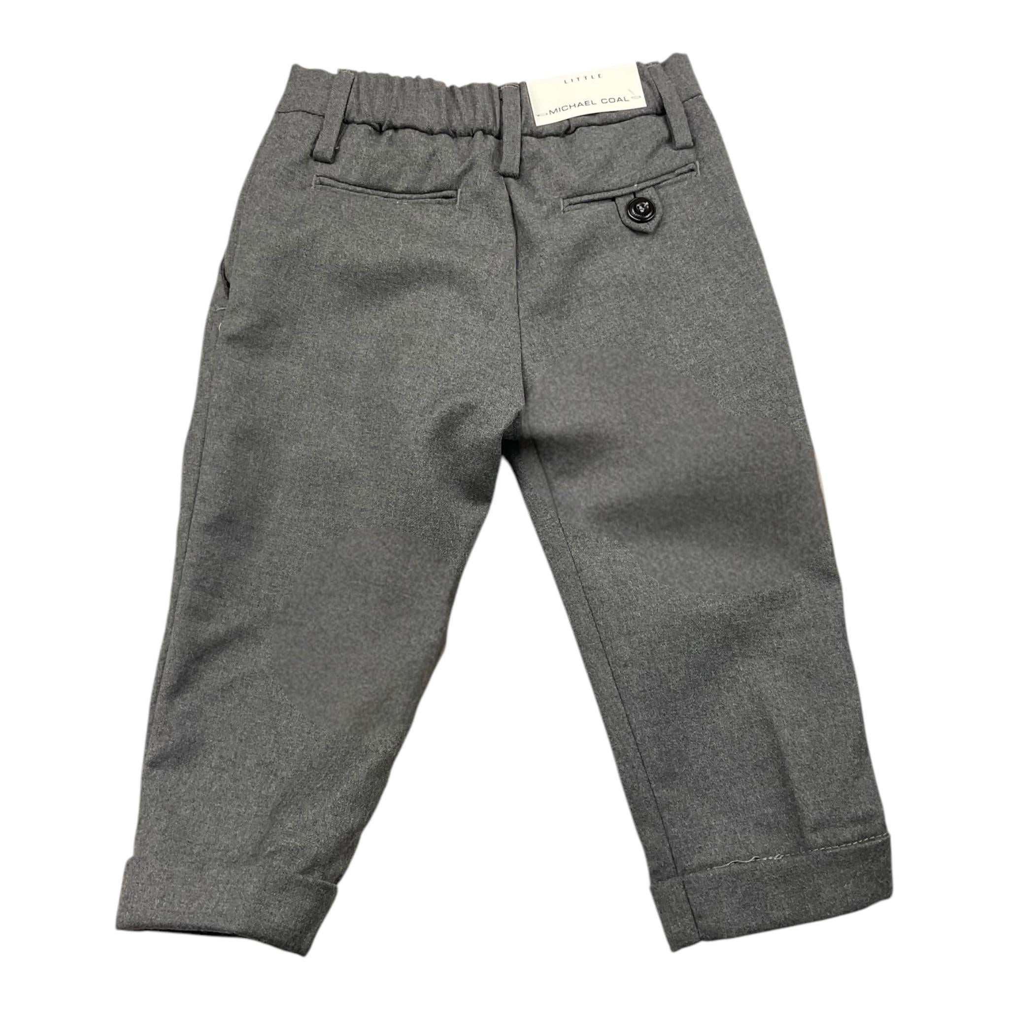 MICHAEL COAL pantalone tinta unita con elastico in vita Grigio per Neonato 020169N GRIGIO MICHAEL COAL