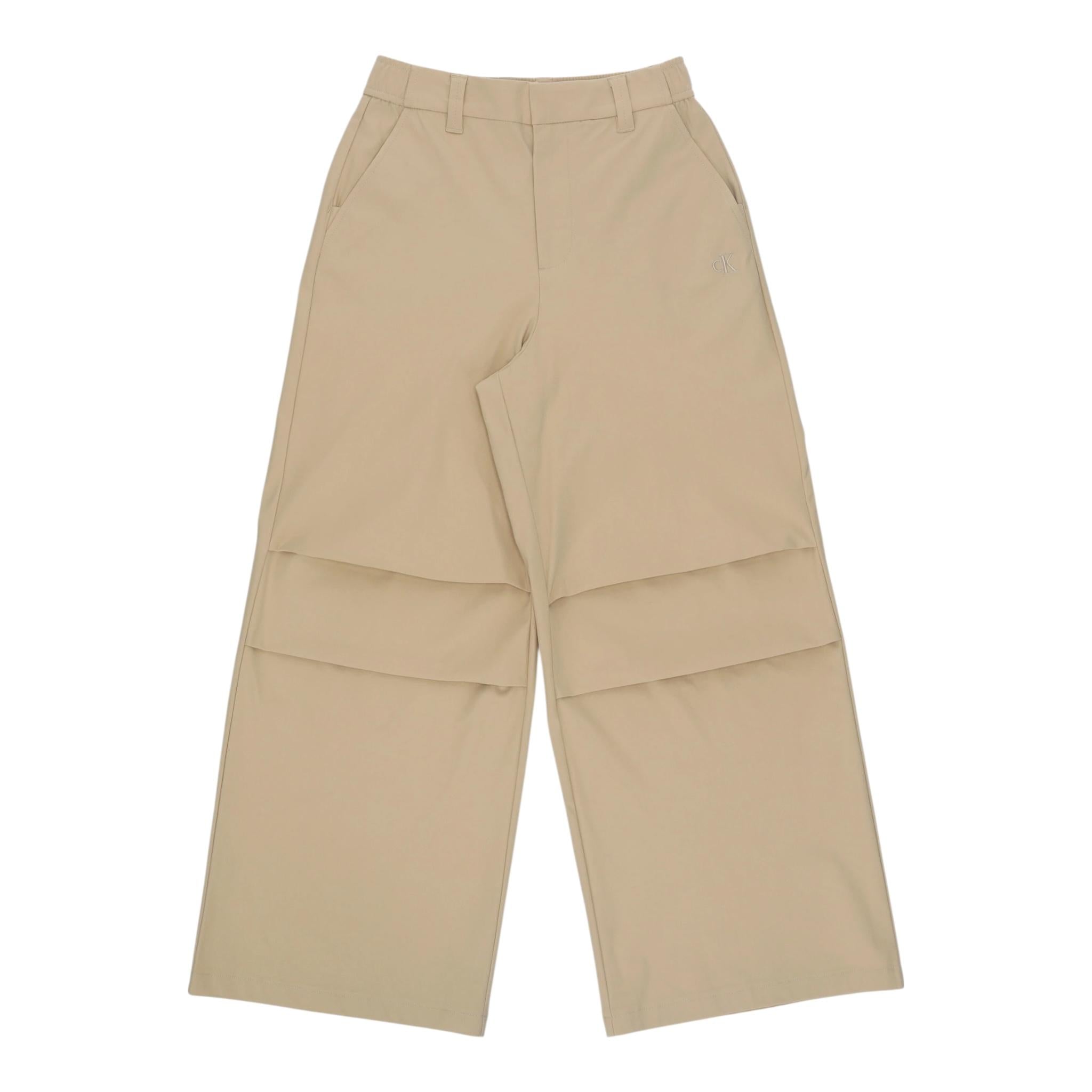 CALVIN KLEIN pantalone tinta unita modello a palazzo Beige per Bambina IG0IG02516 BEIGE CALVIN KLEIN