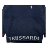 TRUSSARDI maglia girocollo tinta unita con stampa logo Blu per Neonato TIA25051MA BLU TRUSSARDI