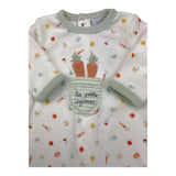 YATSI BABY tutina tinta unita con stampa Bianco per Neonato 24200309 BIANCO YATSI BABY