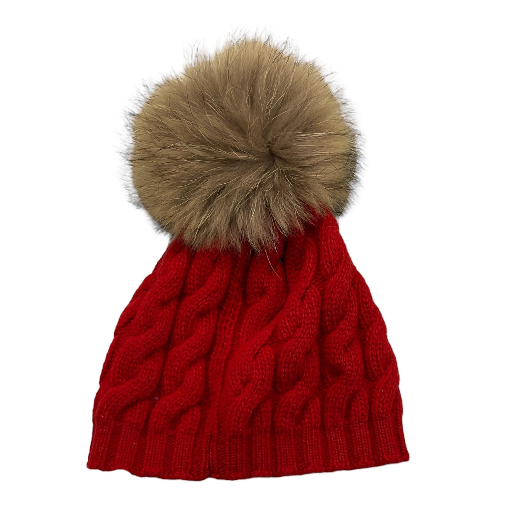IL GUFO cappello tinta unita con pon pon Rosso per Bambino A24EO195EM220 ROSSO IL GUFO