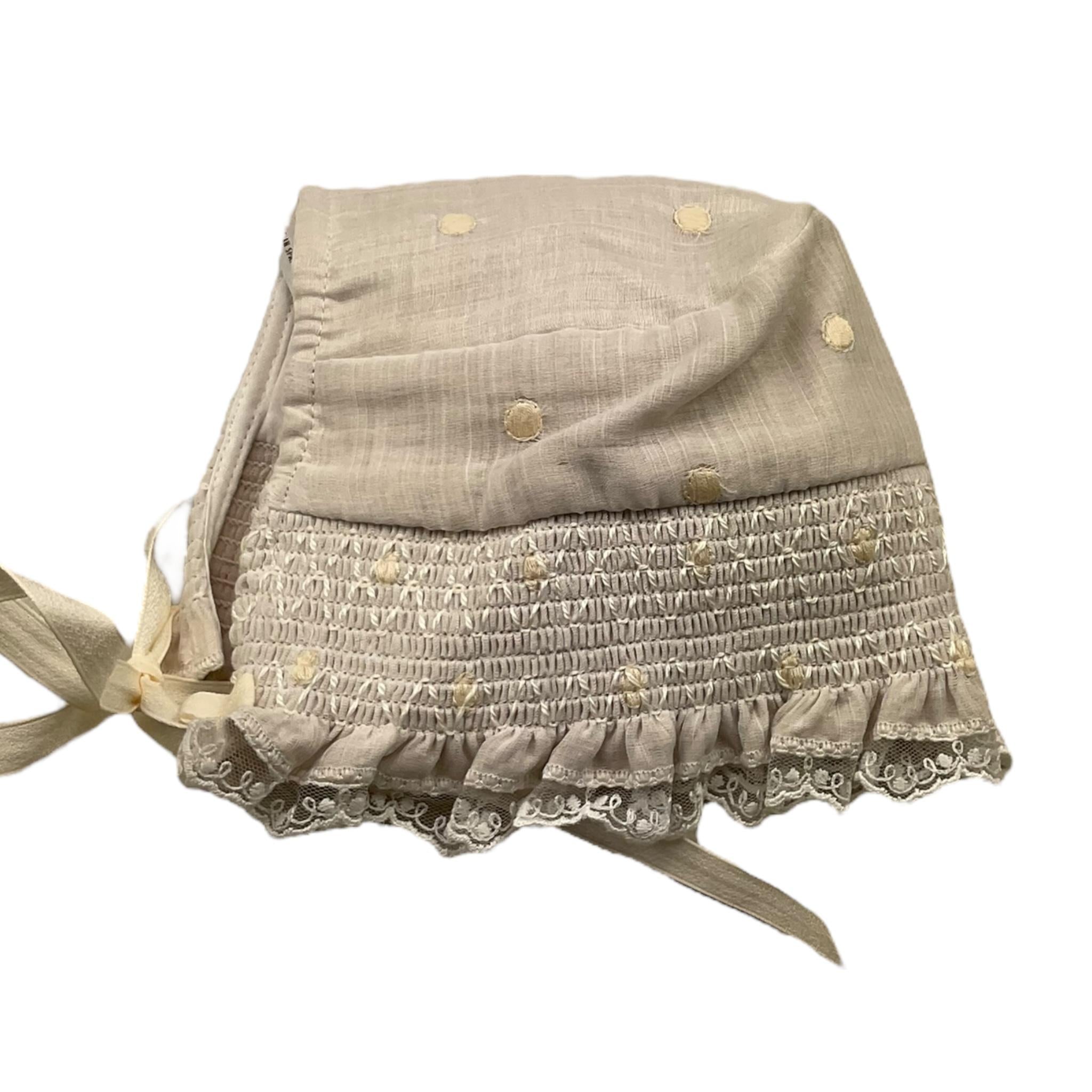 PAZ RODRIGUEZ cappello tinta unita con laccetto Beige per Neonata 011150917 BEIGE PAZ RODRIGUEZ