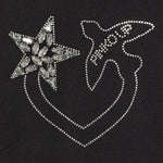 PINKO felpa tinta unita con cappuccio e stampa Nero per Bambina F4PIJGHS057 NERO PINKO