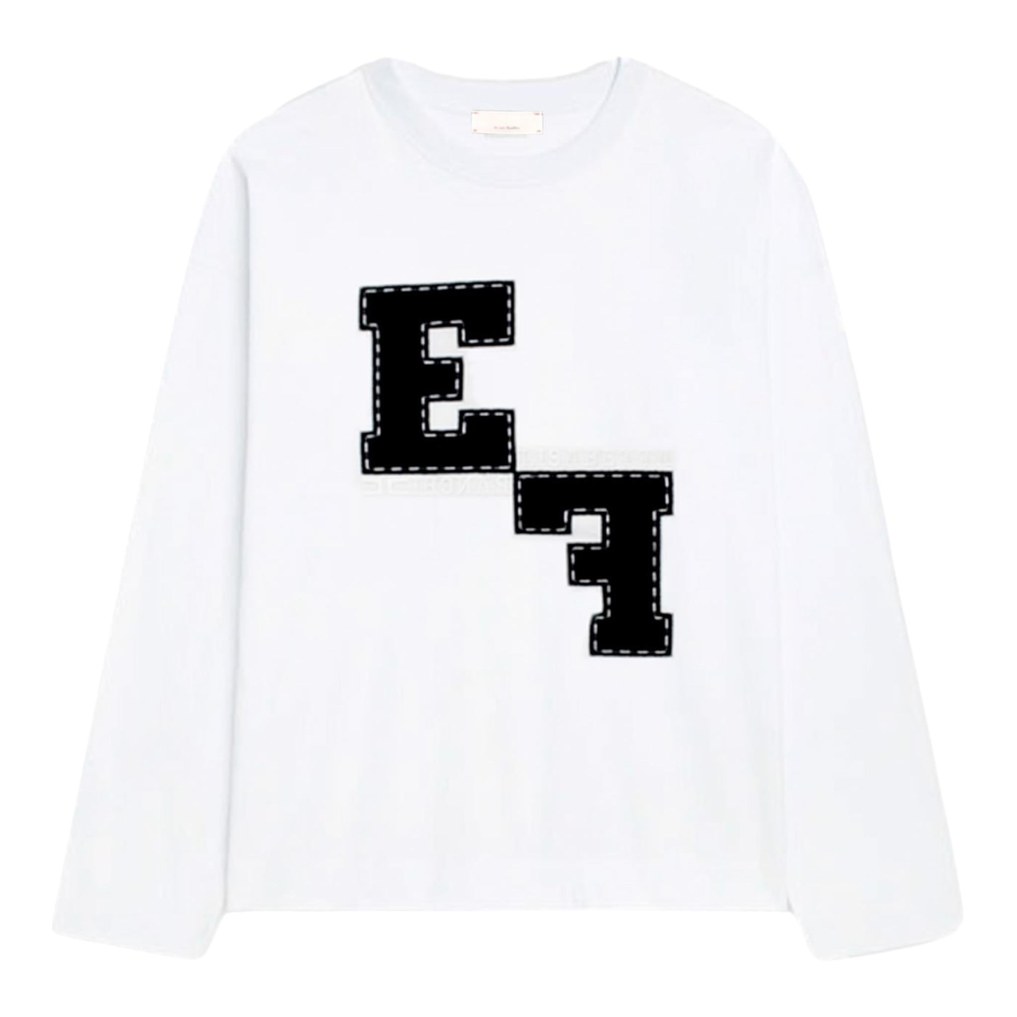 ELISABETTA FRANCHI shirt girocollo tinta unita cn logo Panna per Bambina EFTS223 PANNA ELISABETTA FRANCHI