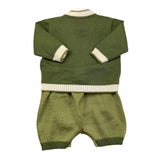 COLORI CHIARI completo 3 pezzi camicia-salopette-cardigan Verde per Neonato MF437171 VERDE COLORI CHIARI
