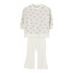 LIU JO completo 2 pezzi maglia-pantalone modello zampa Panna per Bambina KF4034 PANNA LIU JO