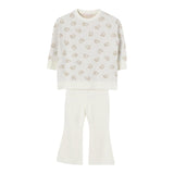 LIU JO completo 2 pezzi maglia-pantalone modello zampa Panna per Bambina KF4034 PANNA LIU JO