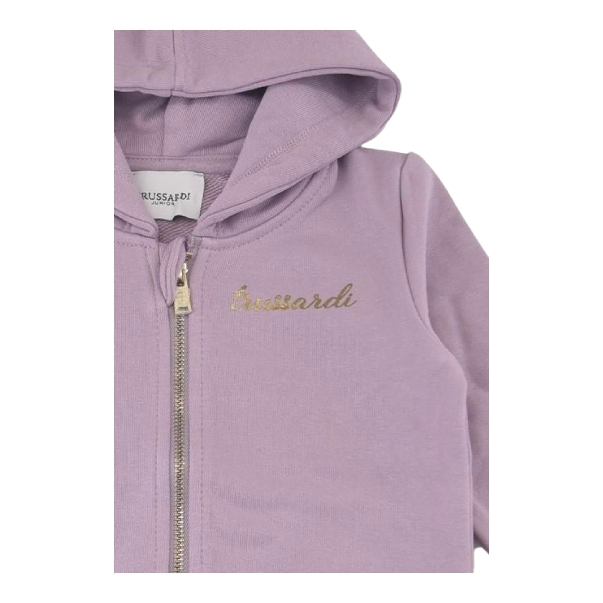 TRUSSARDI completo 2pz felpa-pantalone Lilla per Neonata TIA24089CFN LILLA TRUSSARDI