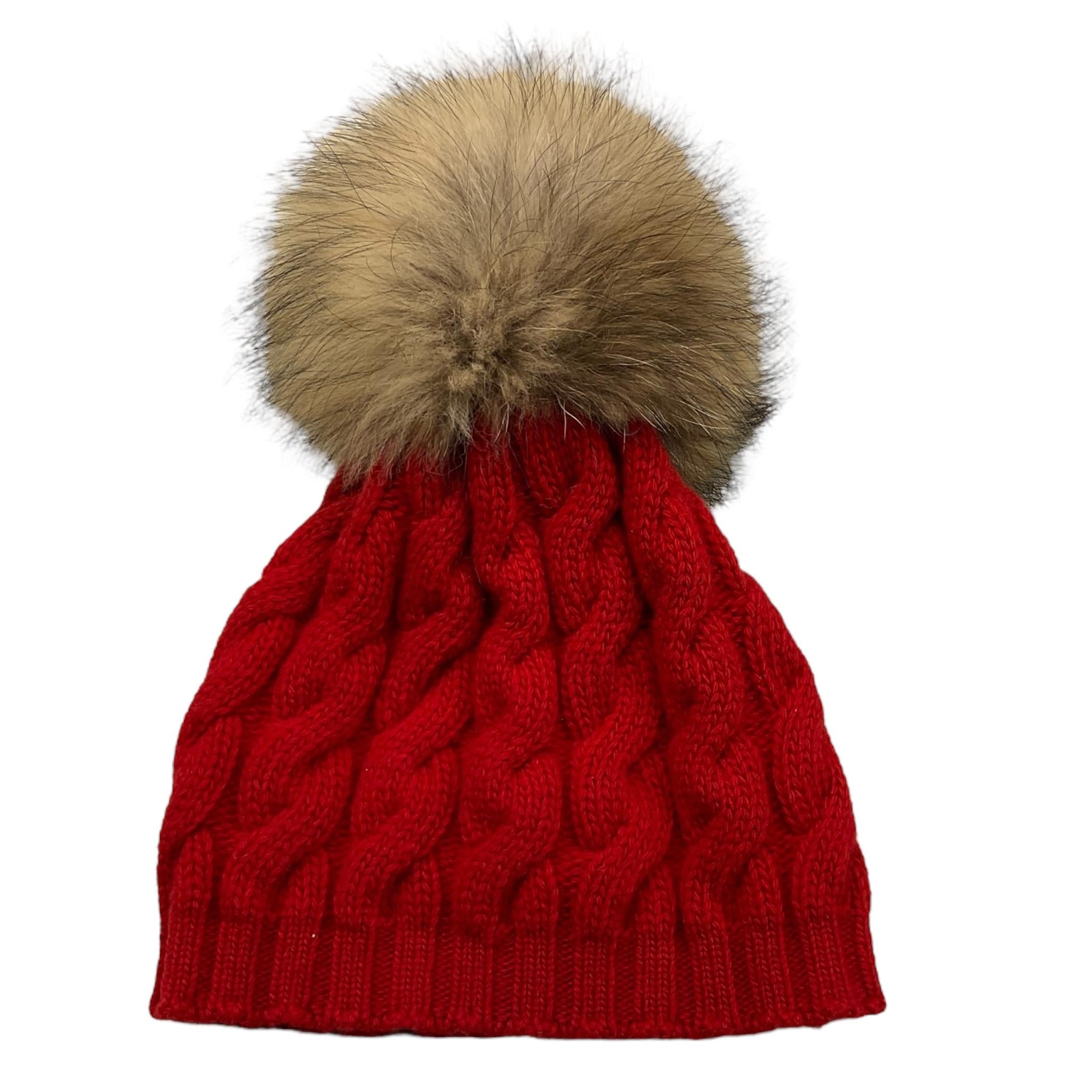 IL GUFO cappello tinta unita con pon pon Rosso per Bambino A24EO195EM220 ROSSO IL GUFO
