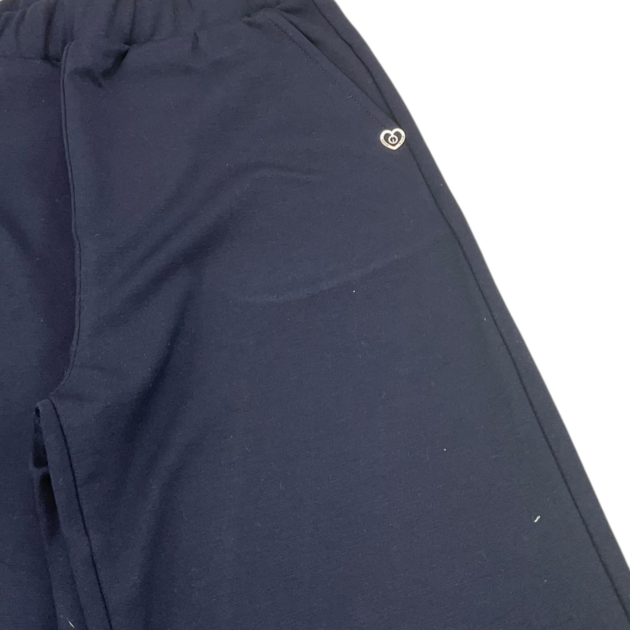PLEASE pantalone tinta unita modello a palazzo Blu per Bambina FJ03172G66 BLU PLEASE
