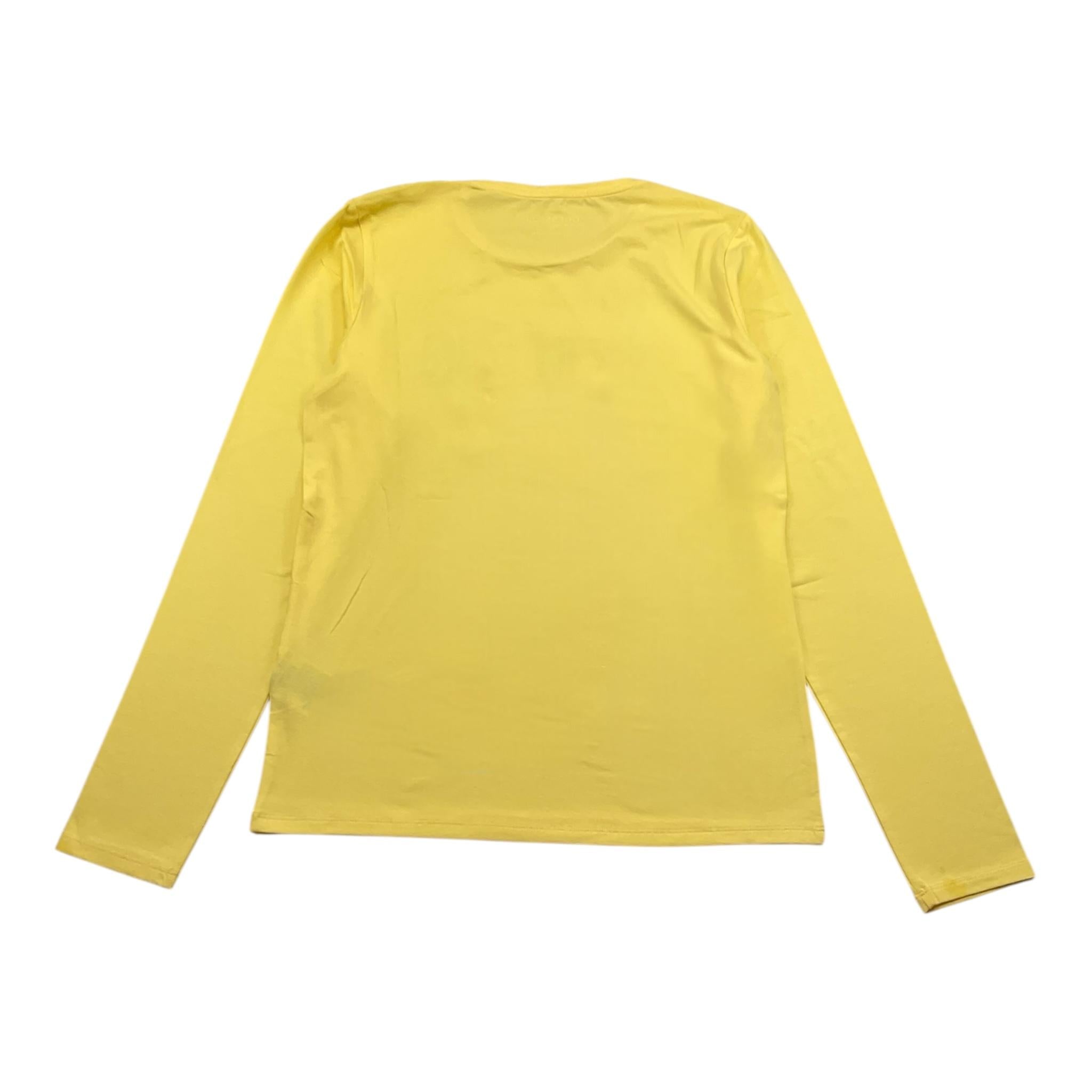 GUESS shirt tinta unita girocollo con stampa Giallo per Bambina J4YI05K6YW4 GIALLO GUESS