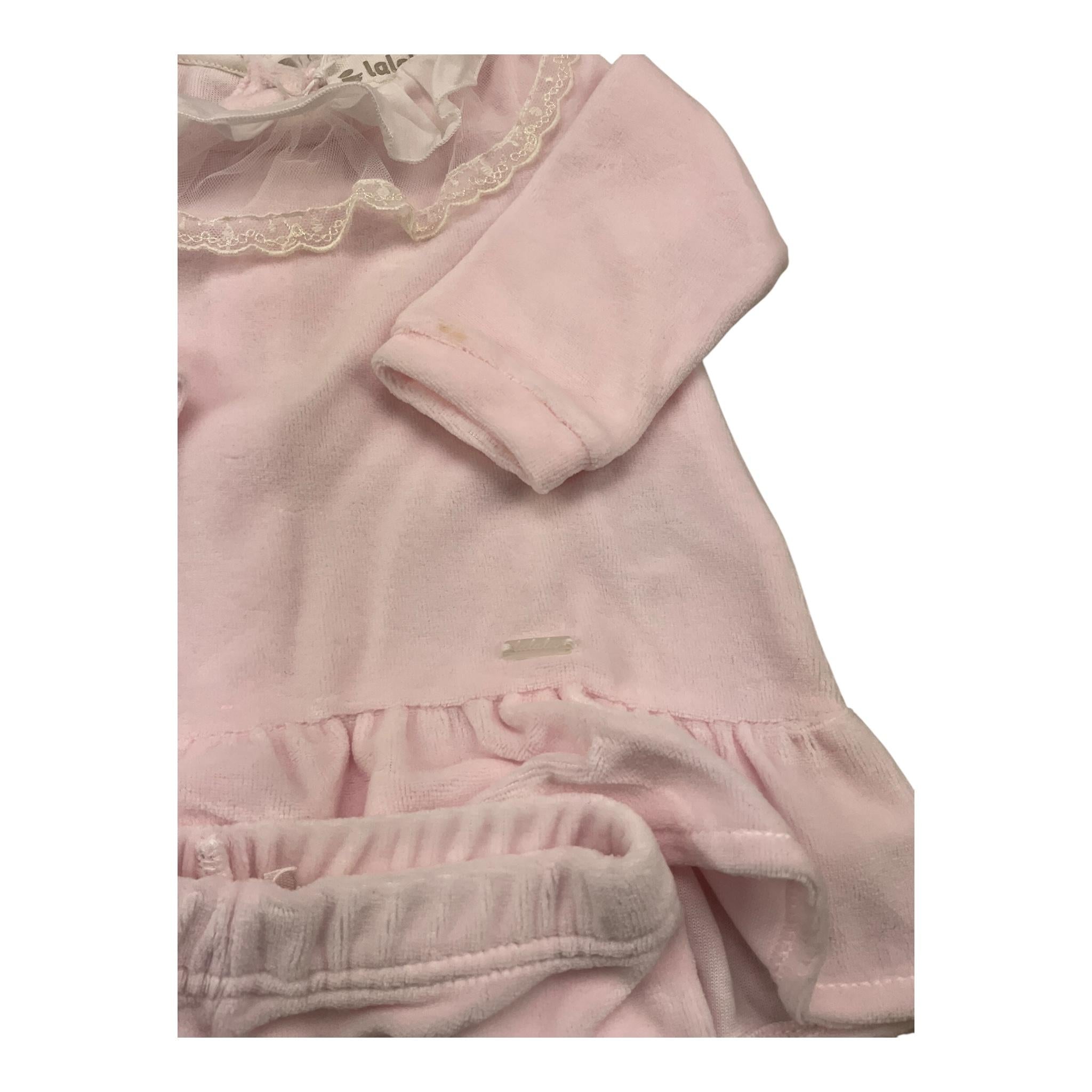 LALALU' completo 2pz maglia-ghettina tinta unita Rosa per Neonata CPL06NX ROSA LALALU'