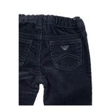 EMPORIO ARMANI pantalone tinta unita in velluto Blu per Neonato 6KHJ02 BLU EMPORIO ARMANI