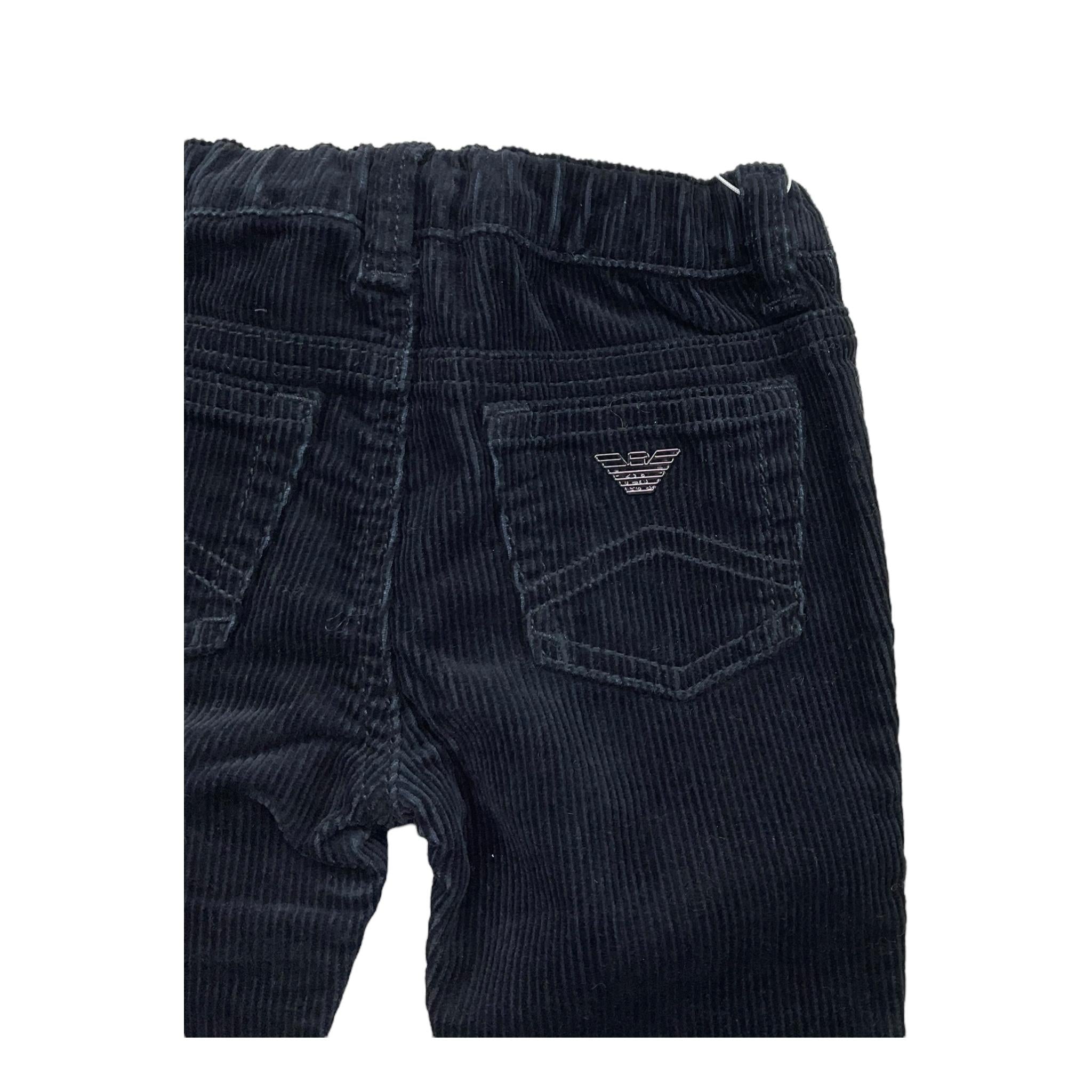 EMPORIO ARMANI pantalone tinta unita in velluto Blu per Neonato 6KHJ02 BLU EMPORIO ARMANI