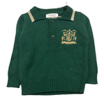TRUSSARDI polo manica lunga in maglia tinta unita Verde per Neonato TIA25151PO VERDE TRUSSARDI