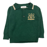TRUSSARDI polo manica lunga in maglia tinta unita Verde per Neonato TIA25151PO VERDE TRUSSARDI