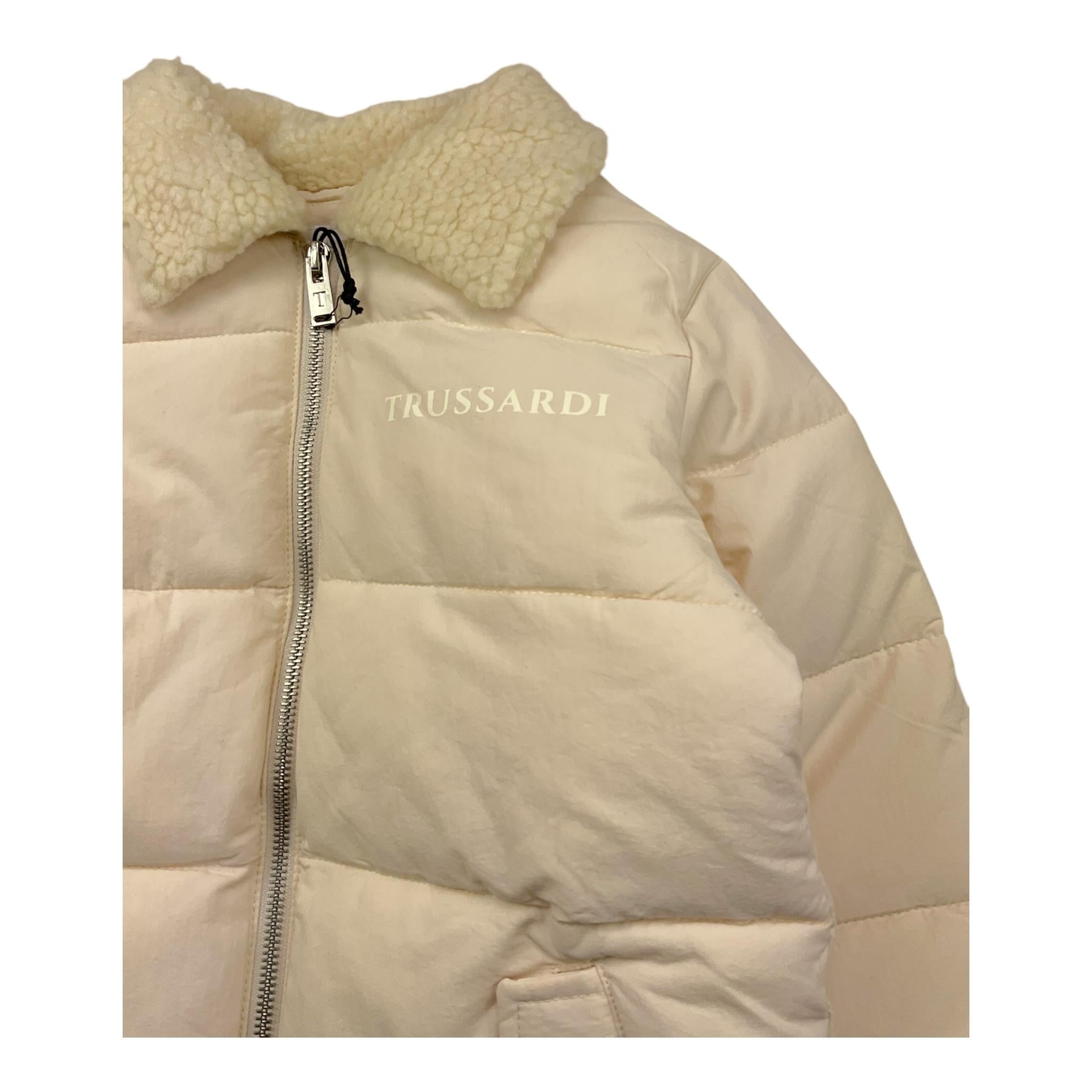 TRUSSARDI giubbino tinta unita con zip e stampa Beige per Neonata TIA24049PI BEIGE TRUSSARDI