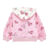 MONNALISA felpa con zip e cappuccio tinta unita cn cappuccio in contrasto Rosa per Bambina 39D800J ROSA MONNALISA