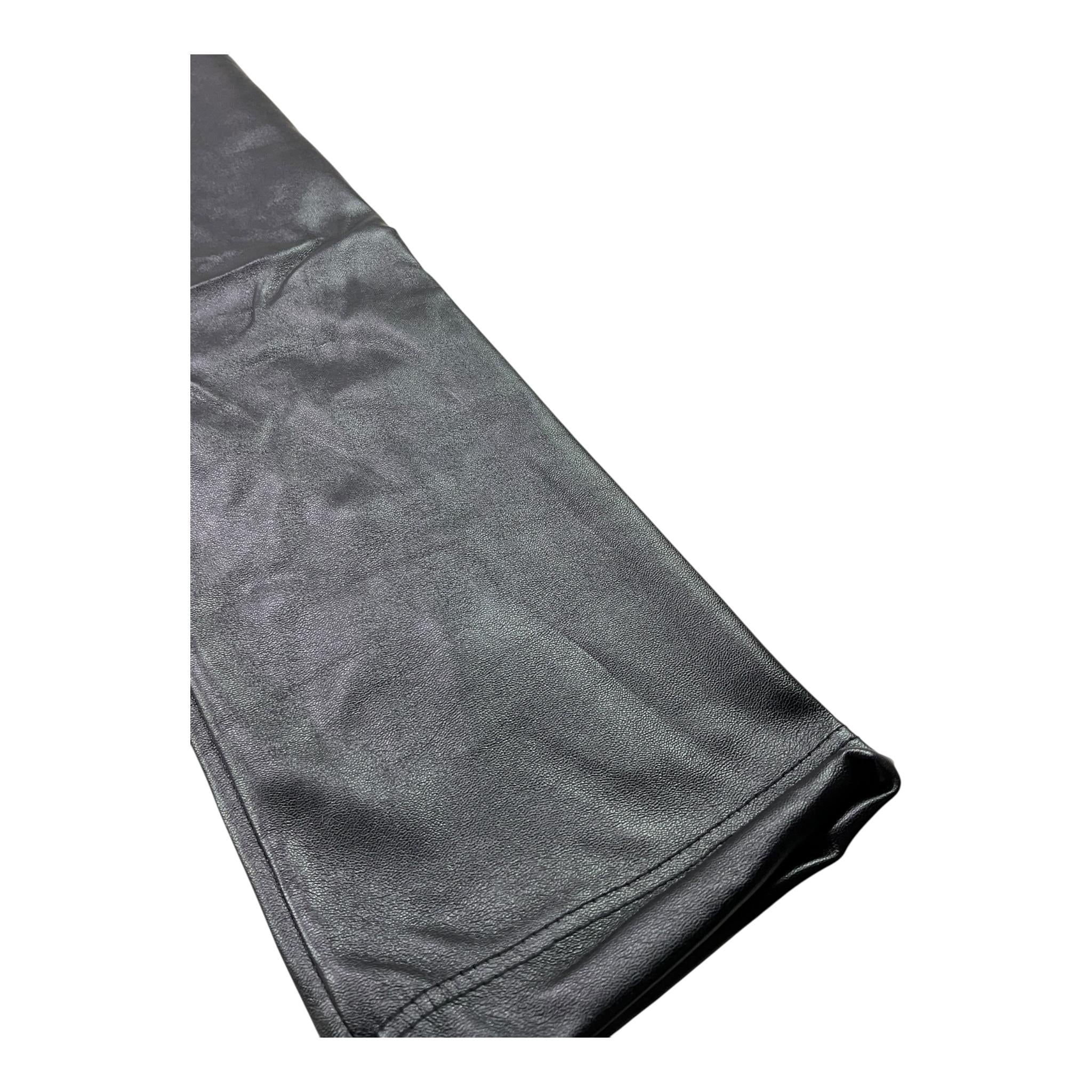 FUN & FUN leggins in ecopelle tinta unita Nero per Bambina PT00756 NERO FUN & FUN