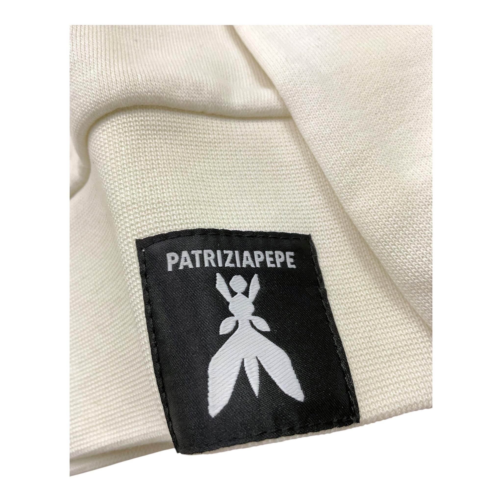 PATRIZIA PEPE felpa chiusa girocollo tinta unita con stampa Bianco per Bambina 7M0854 BIANCO PATRIZIA PEPE