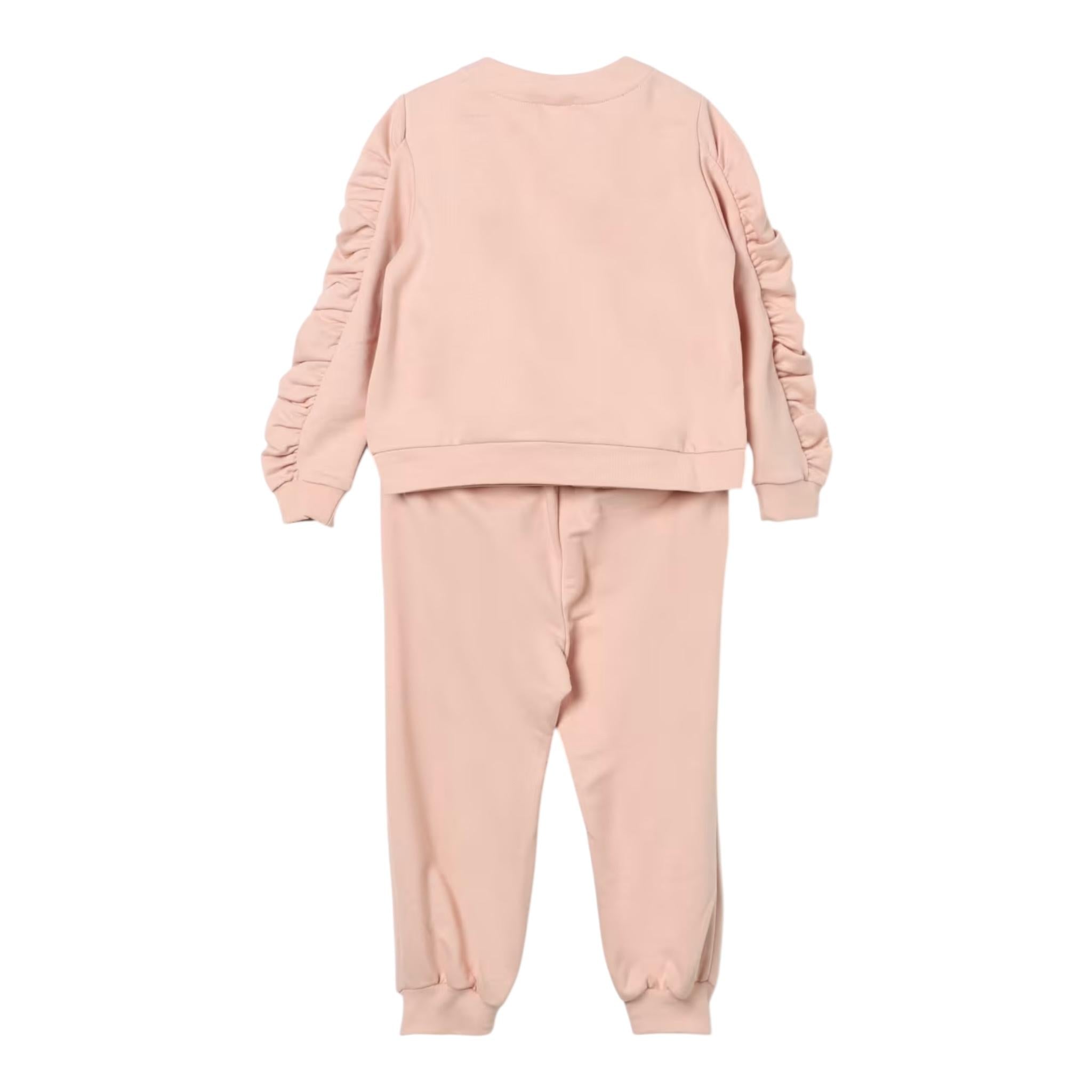 ELISABETTA FRANCHI completo 2 pezzi felpa-pantalone tinta unita Rosa per Bambina EGCM005X ROSA ELISABETTA FRANCHI