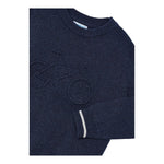 MAYORAL maglia tinta unita girocollo con stampa in rilievo Blu per Bambino 4341 BLU MAYORAL