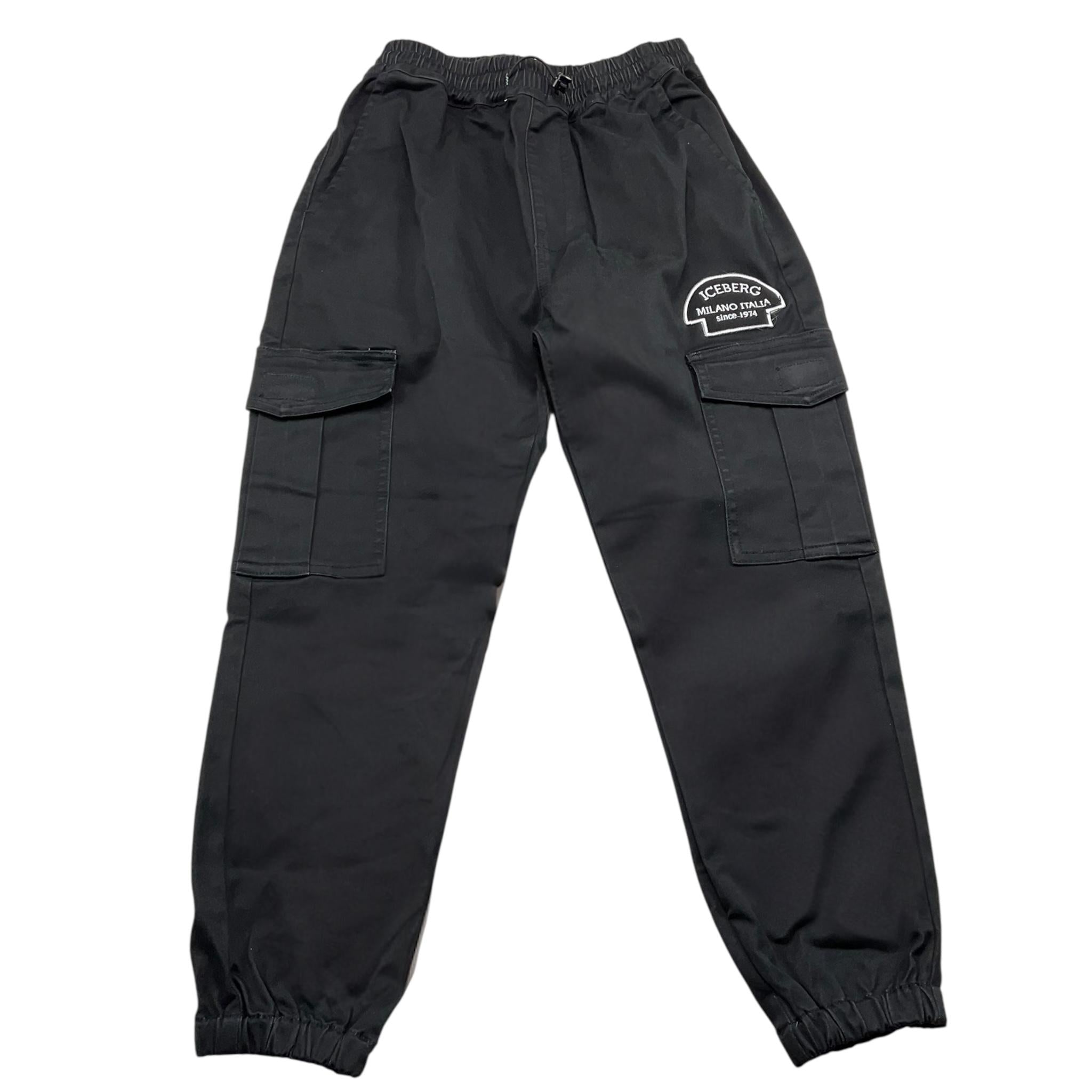 ICEBERG pantalone tinta unita con tasconi ed elastico in vita Nero per Bambino PTICE5301JX NERO ICEBERG