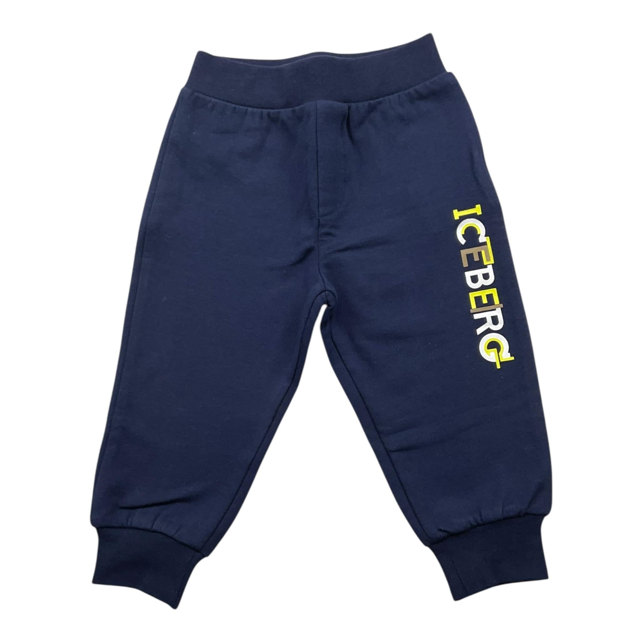 ICEBERG completo tuta 2pz bicolore felpa-pantalone Verde/blu per Neonato CFICE5300NBX VERDE/BLU ICEBERG