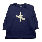 CESARE PACIOTTI shirt girocollo tinta unita con stampa Blu per Neonato TSP5372B BLU CESARE PACIOTTI