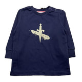 CESARE PACIOTTI shirt girocollo tinta unita con stampa Blu per Neonato TSP5372B BLU CESARE PACIOTTI