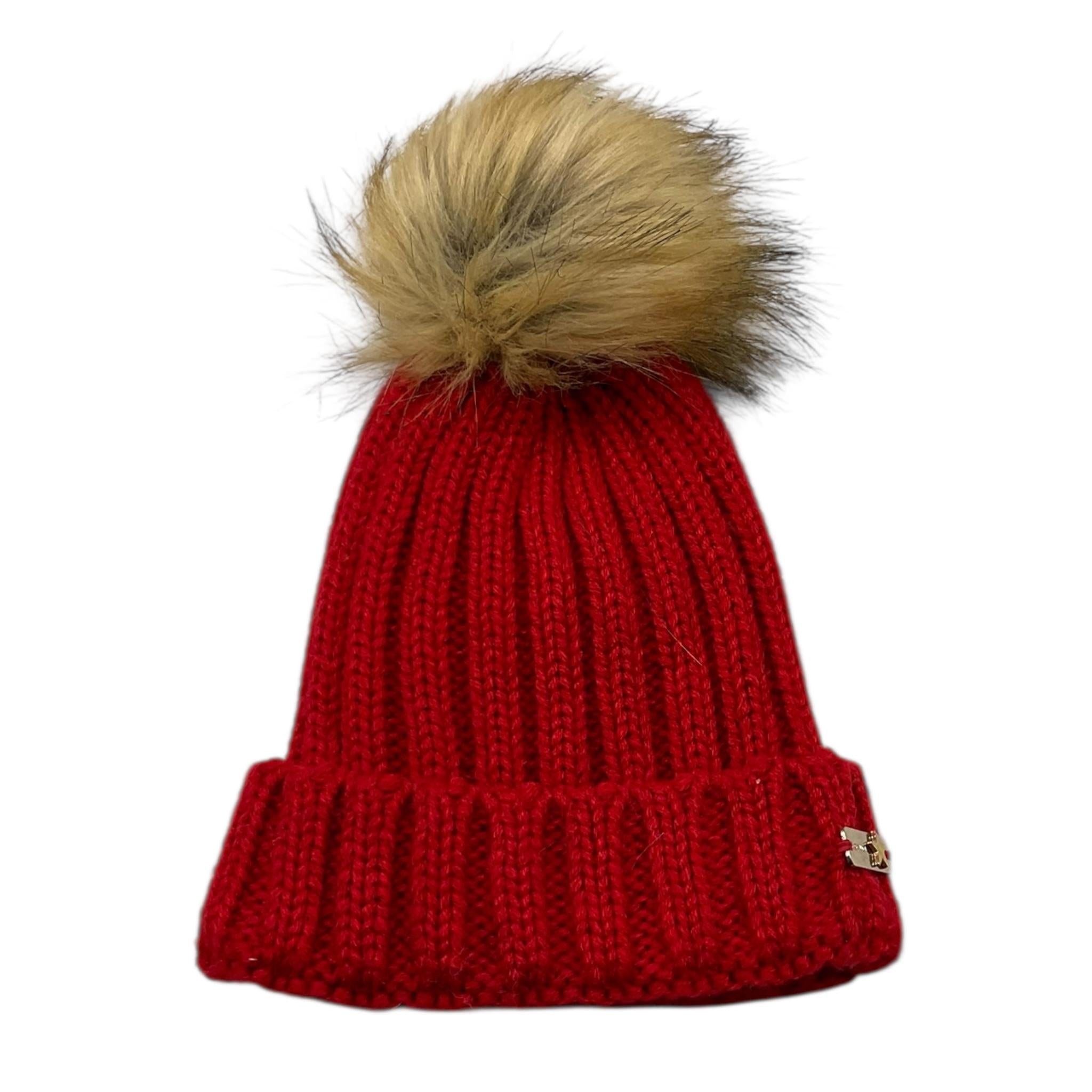 GAUDI' cappello tinta unita con pon pon Rosso per Bambina 54KD91952 ROSSO GAUDI'