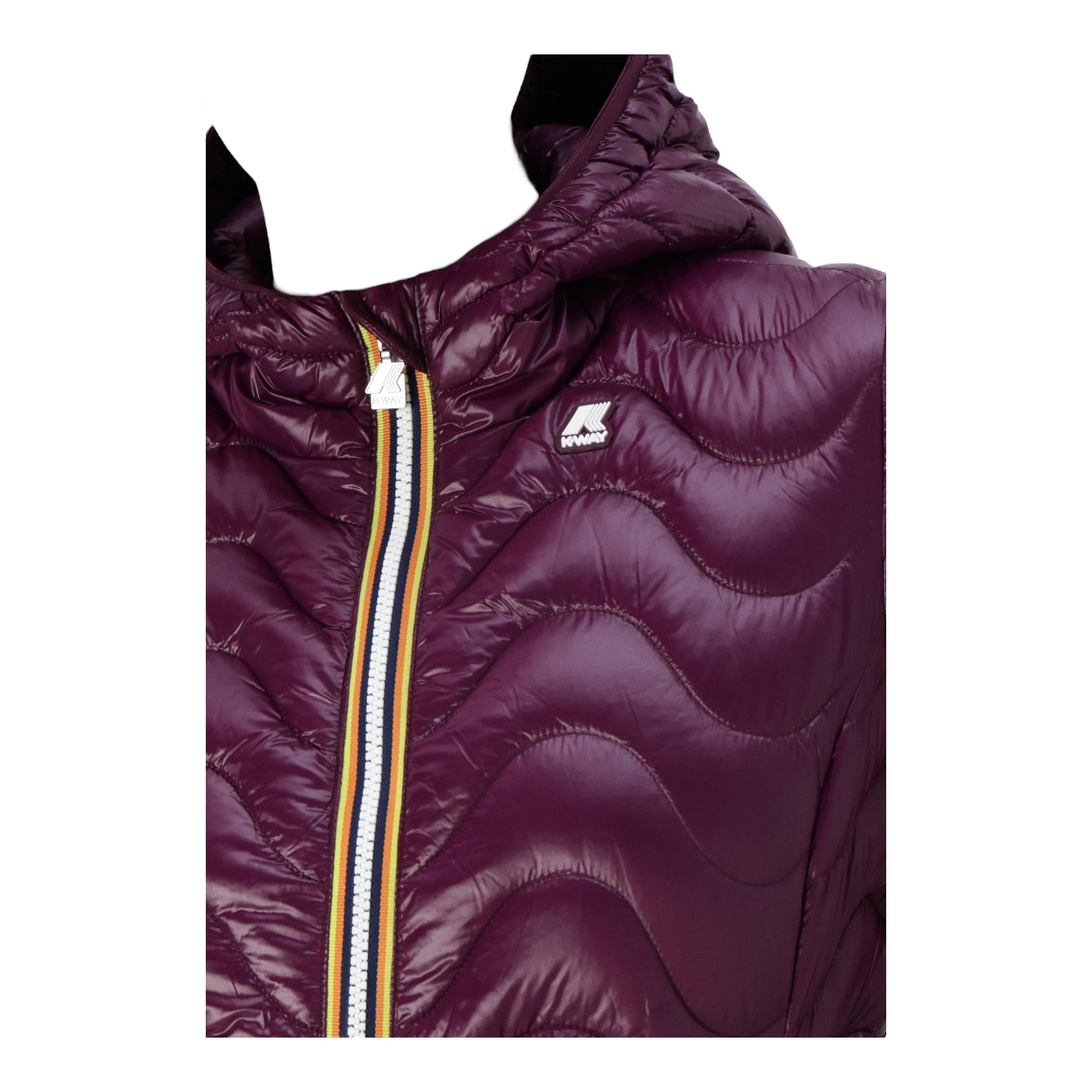 K-WAY giubbino tinta unita con cappuccio Viola per Bambina K8123RW VIOLA K-WAY