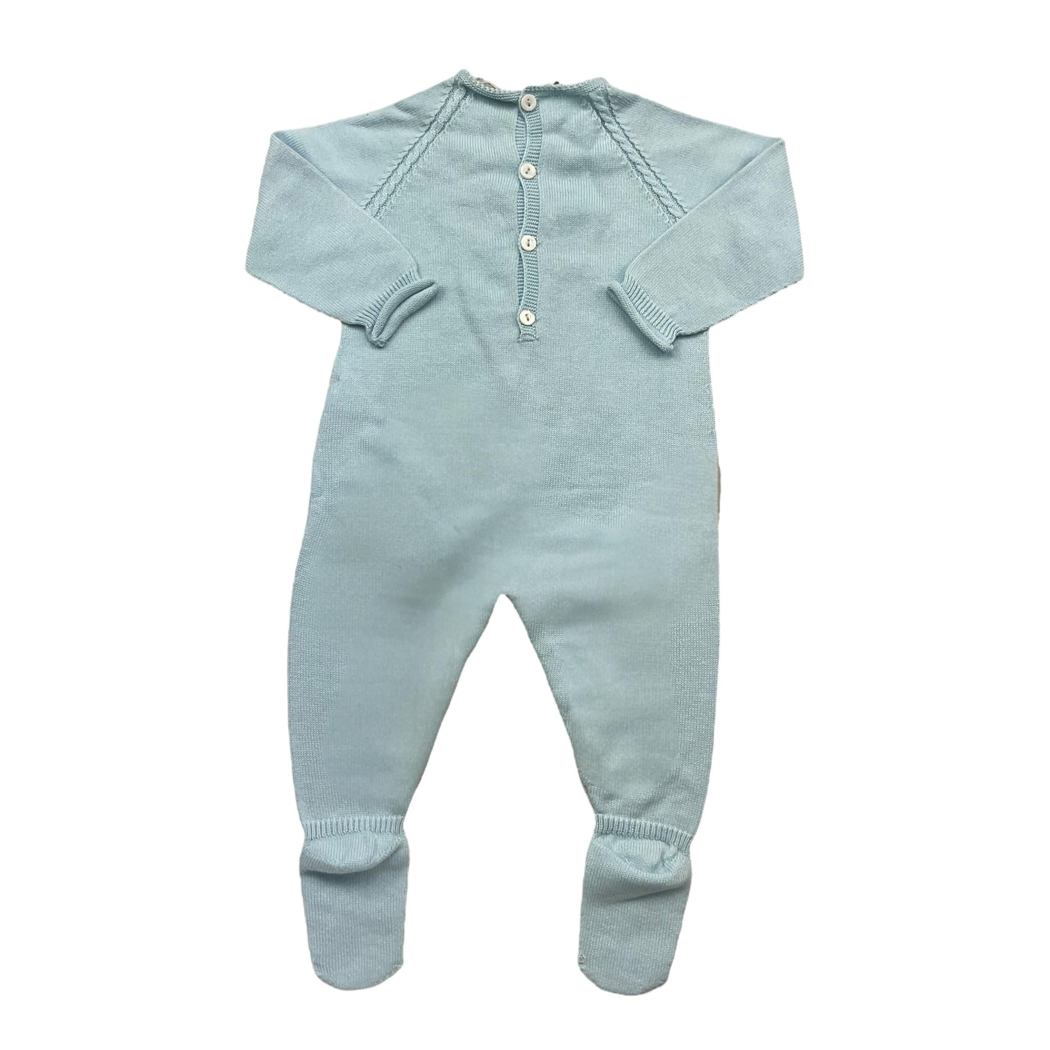 WEDOBLE tutina tinta unita con ricami Azzurro per Neonato V2110346A AZZURRO WEDOBLE