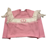 TWINSET maglia girocollo tinta unita con frange Rosa per Neonata 242GJ3163 ROSA TWINSET