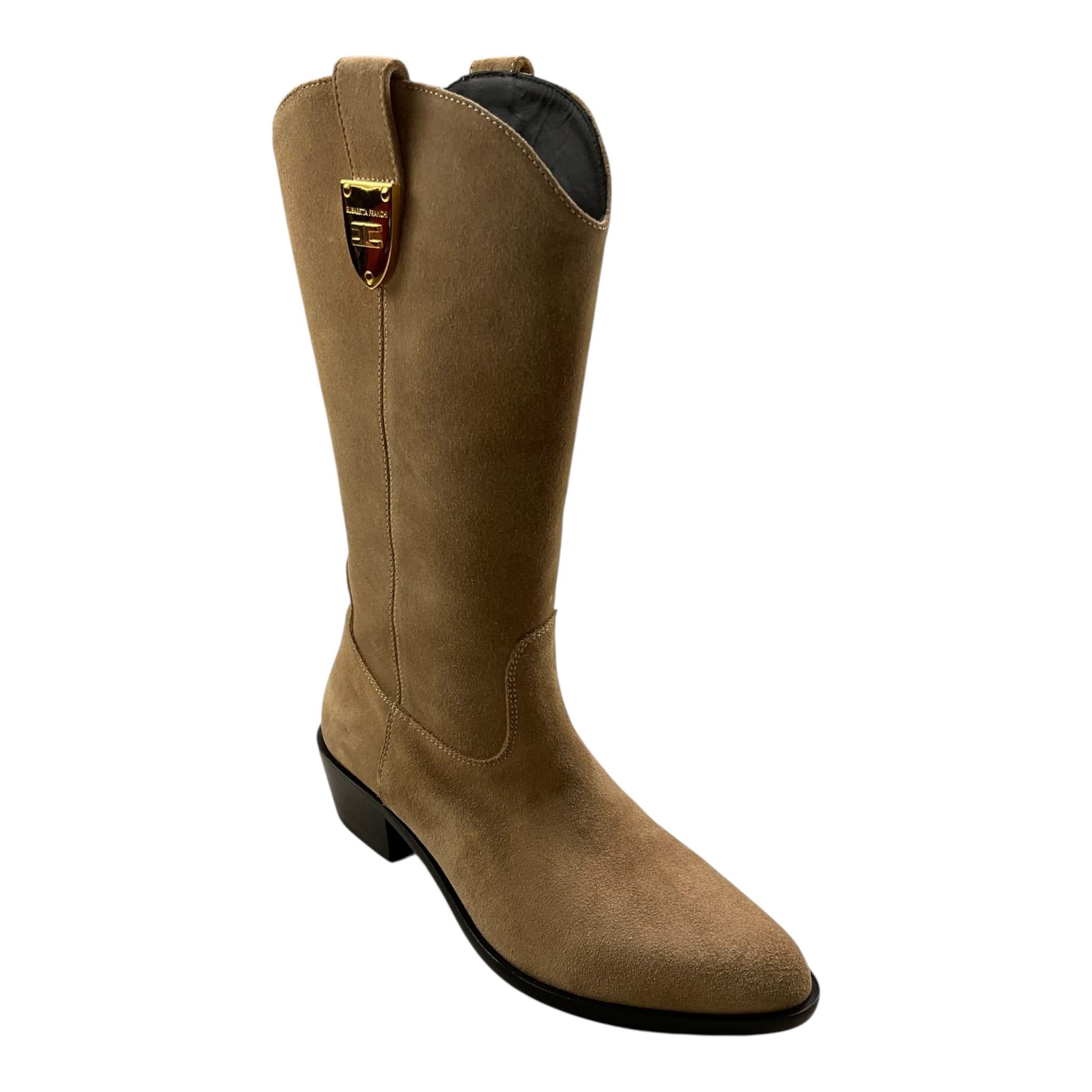 ELISABETTA FRANCHI stivale tinta unita con tacchetto Cammello per Bambina F4A6E0155 CAMMELLO ELISABETTA FRANCHI