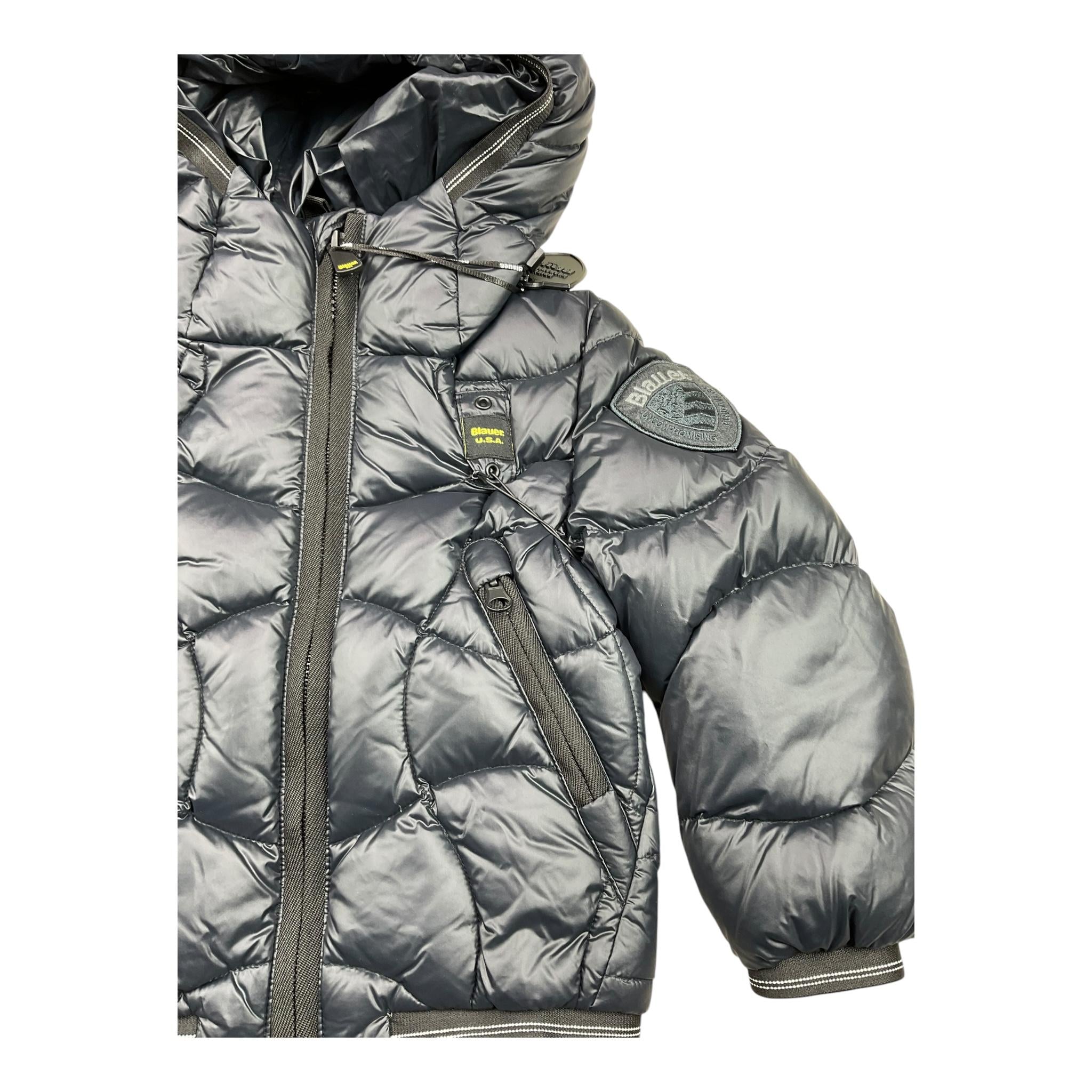 BLAUER giubbino tinta unita con zip e cappuccio Nero per Bambino BR217971 NERO BLAUER