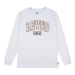 LEVI'S shirt girocollo tinta unita con stampa logo Bianco per Bambino 9EL440 BIANCO LEVI'S