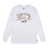 LEVI'S shirt girocollo tinta unita con stampa logo Bianco per Bambino 9EL440 BIANCO LEVI'S