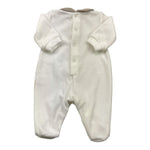 BARCELLINO tutine tinta unita con stampa Bianco per Neonata 115601 BIANCO BARCELLINO