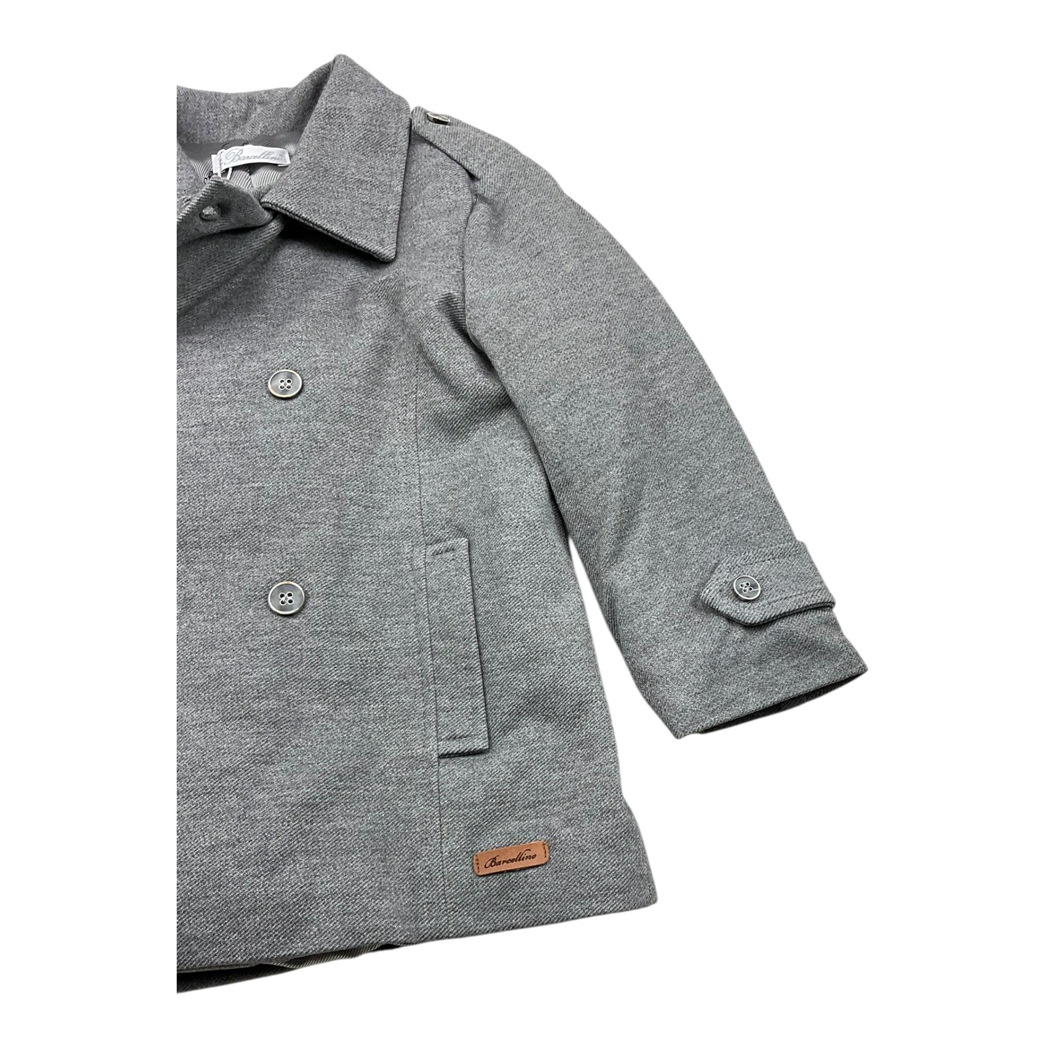 BARCELLINO cappotto tinta unita doppiopetto Grigio per Bambino 4410J GRIGIO BARCELLINO