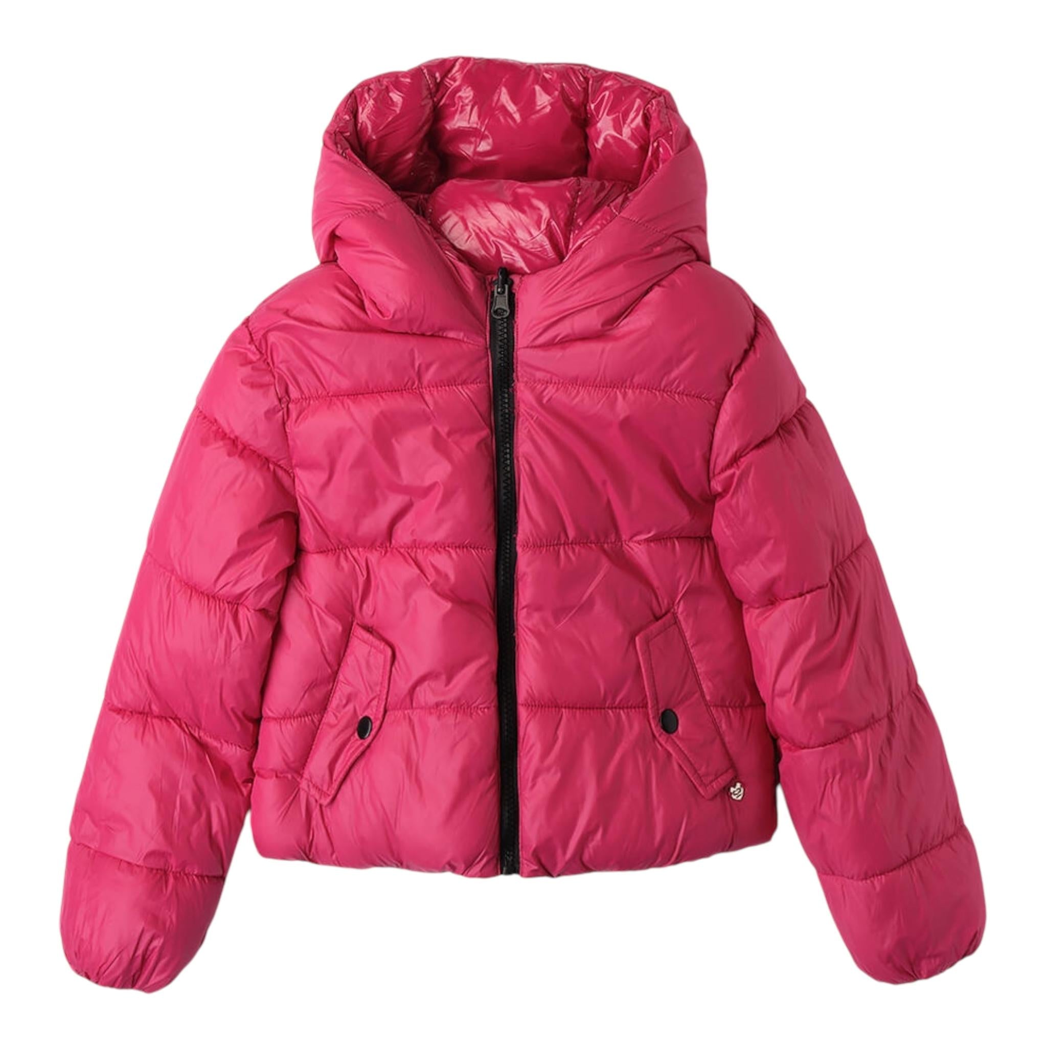 SARABANDA giubbino tinta unita con cappuccio reversibile Fuxia per Bambina 0A623 FUXIA SARABANDA